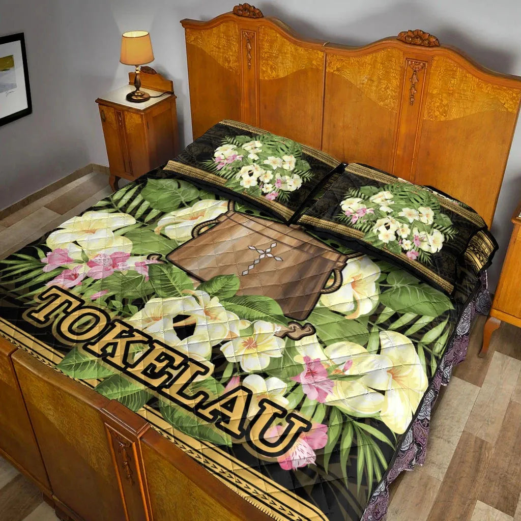 Tokelau Quilt Bed Set - Polynesian Gold Patterns Collection