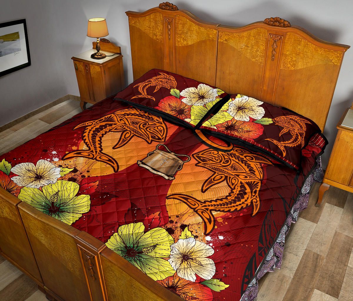 Tokelau Quilt Bed Sets - Tribal Tuna Fish