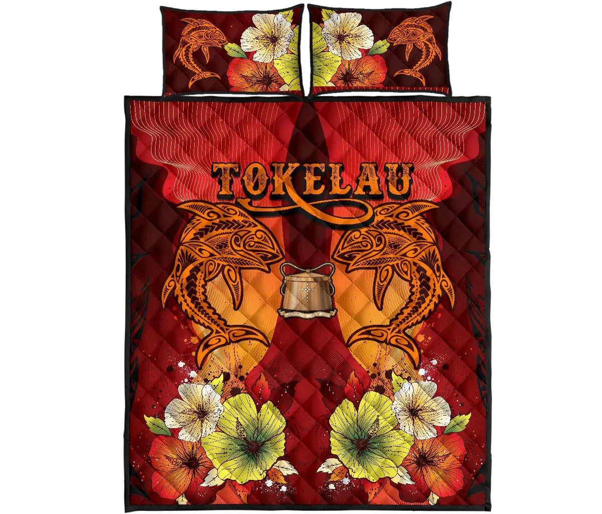 Tokelau Quilt Bed Sets - Tribal Tuna Fish