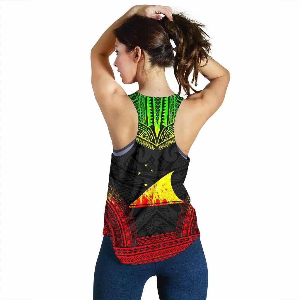 Tokelau Women Racerback Tank - Polynesian Chief Reggae Version