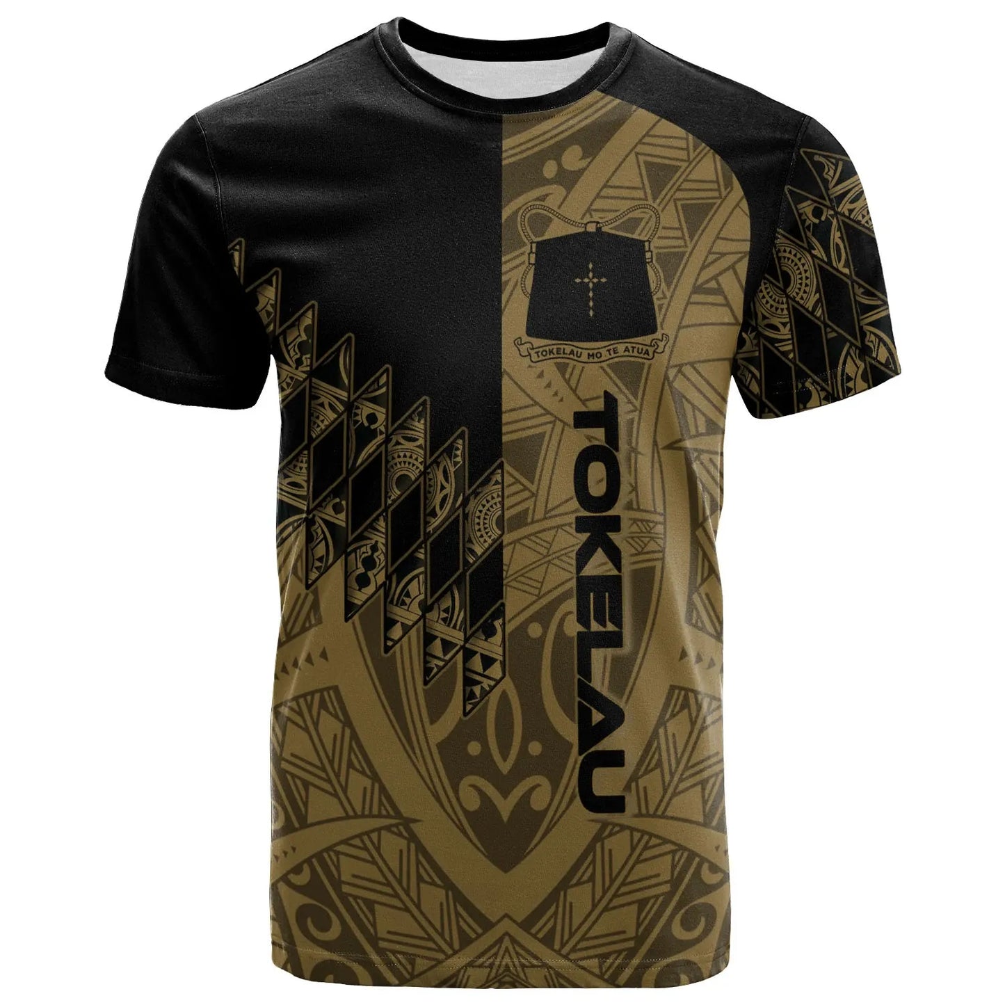 Tokelau T-Shirt - Gold Color Symmetry Style