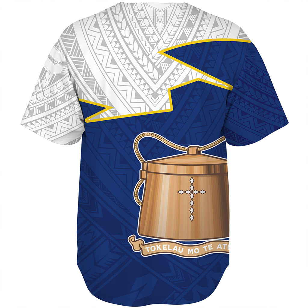 Tokelau Baseball Shirt Polynesian Tattoo Flag And Coat Of Arms