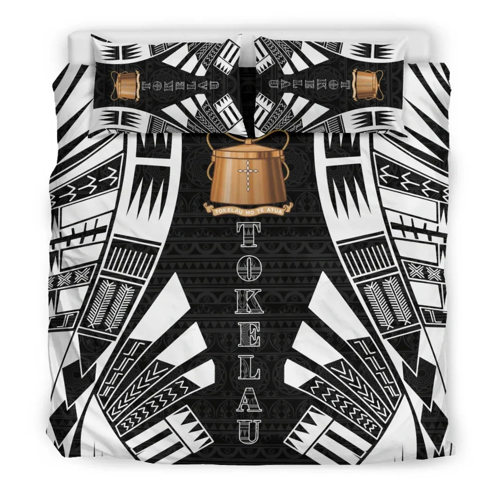 Tokelau Duvet Cover Set - Polynesian Tattoo