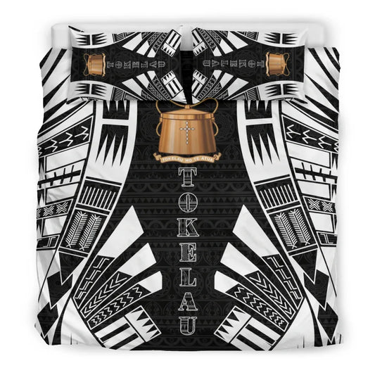 Tokelau Duvet Cover Set - Polynesian Tattoo