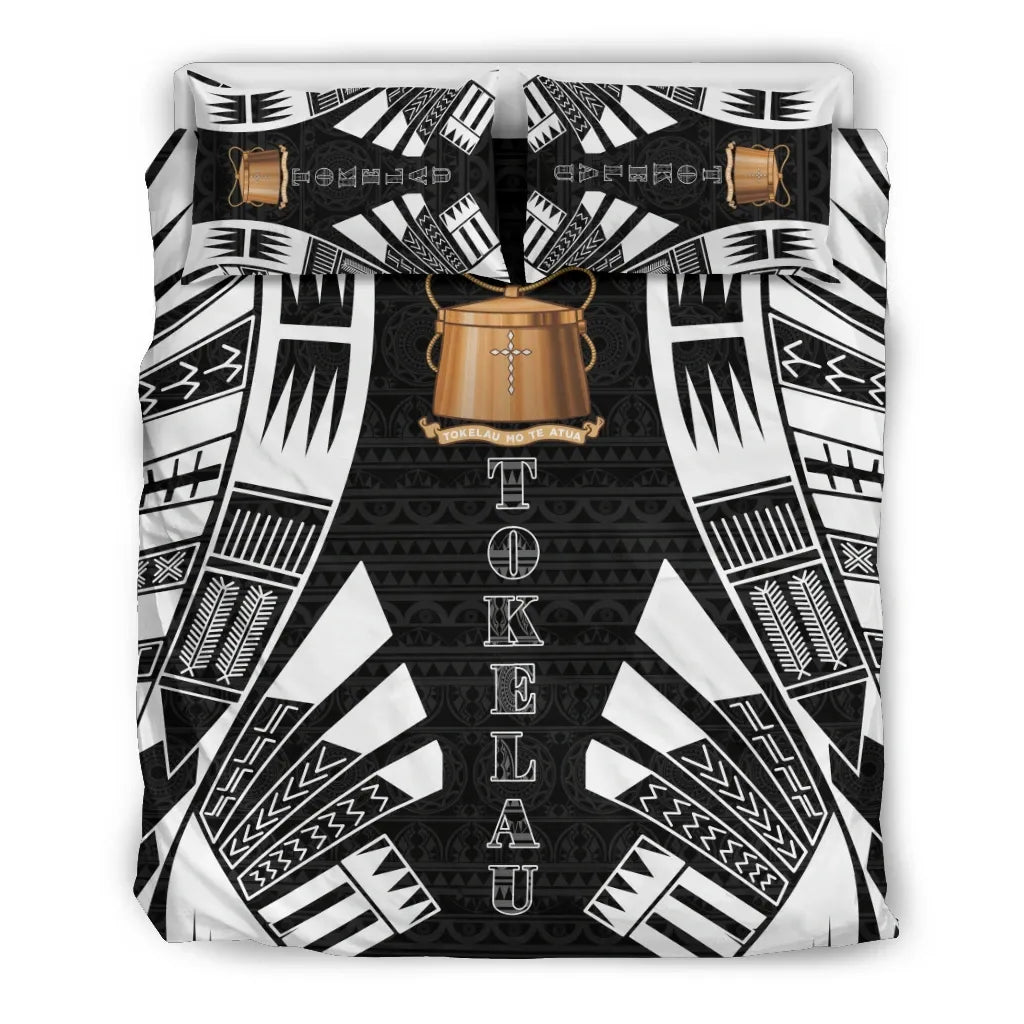 Tokelau Duvet Cover Set - Polynesian Tattoo