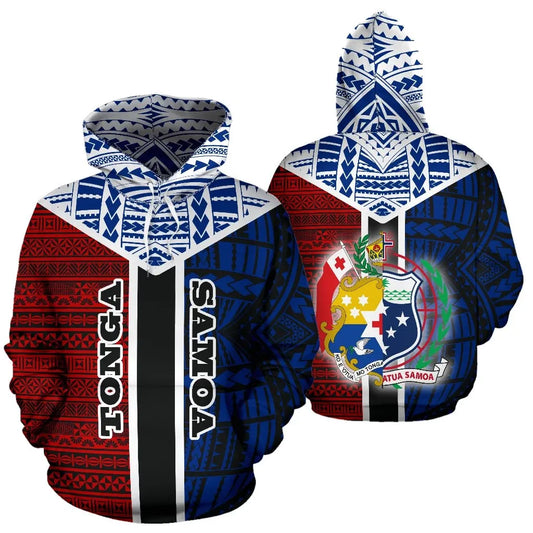 TokoUso All Over Hoodie - Tonga Samoa Coat Of Arms