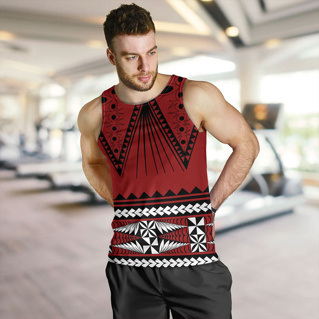 Tonga Tank Top Polynesia Island Ngatu Pattern Style