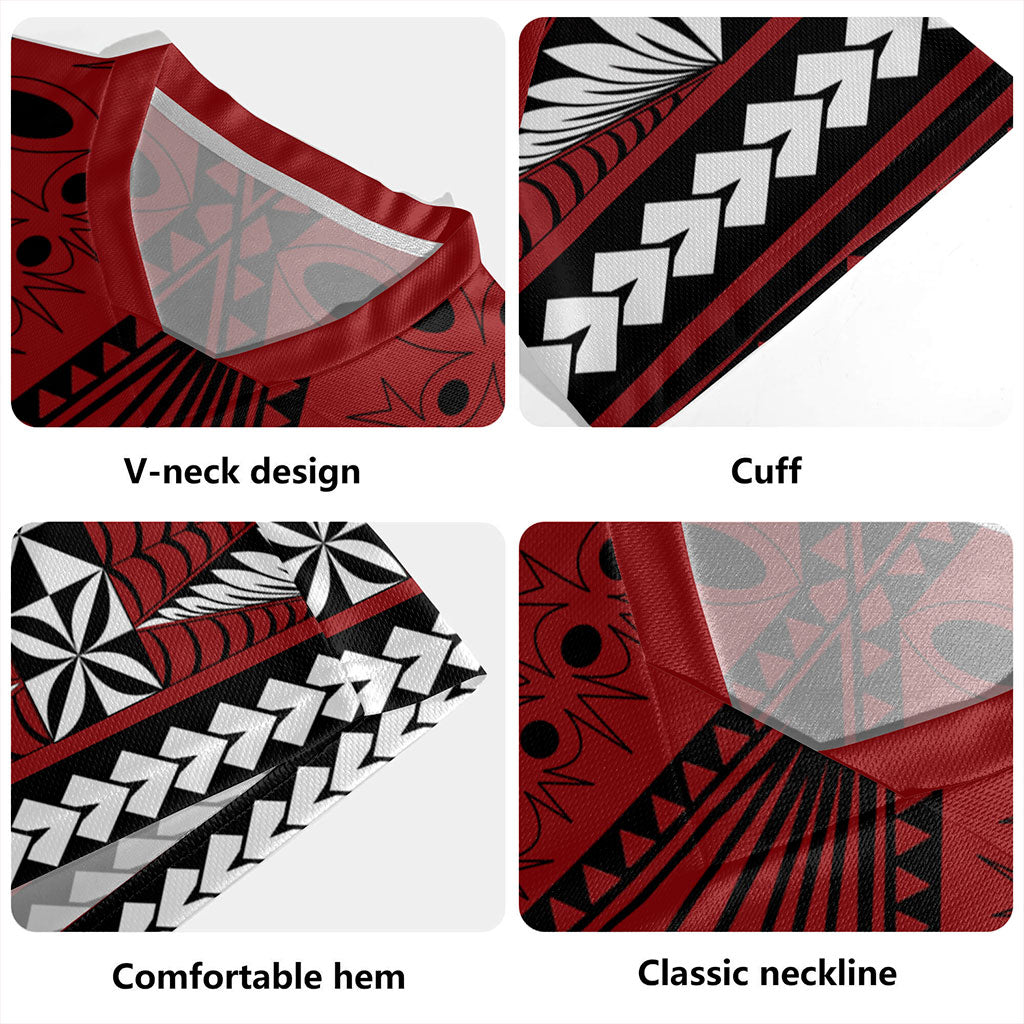 Tonga Rugby Jersey Polynesia Island Ngatu Pattern Style