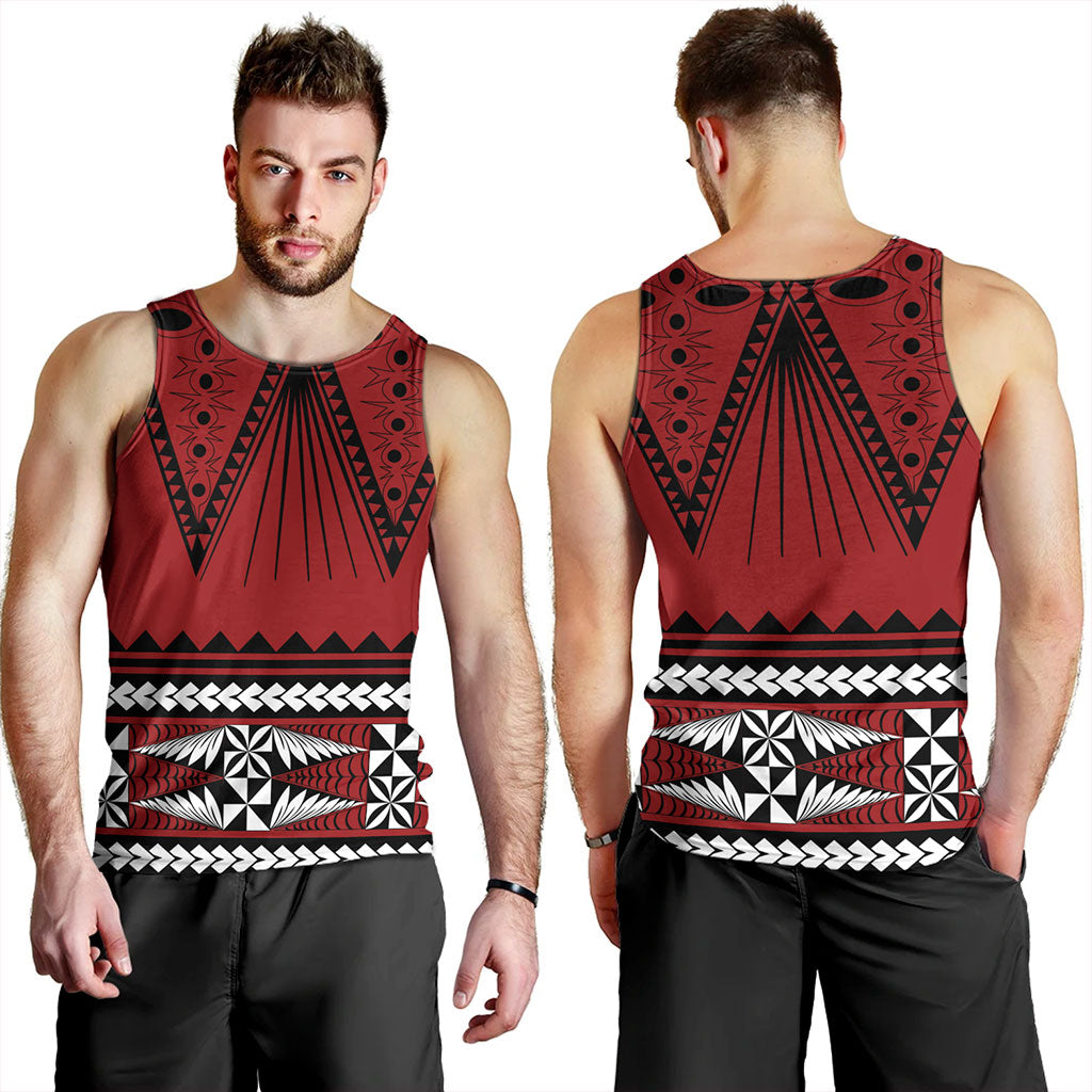 Tonga Tank Top Polynesia Island Ngatu Pattern Style