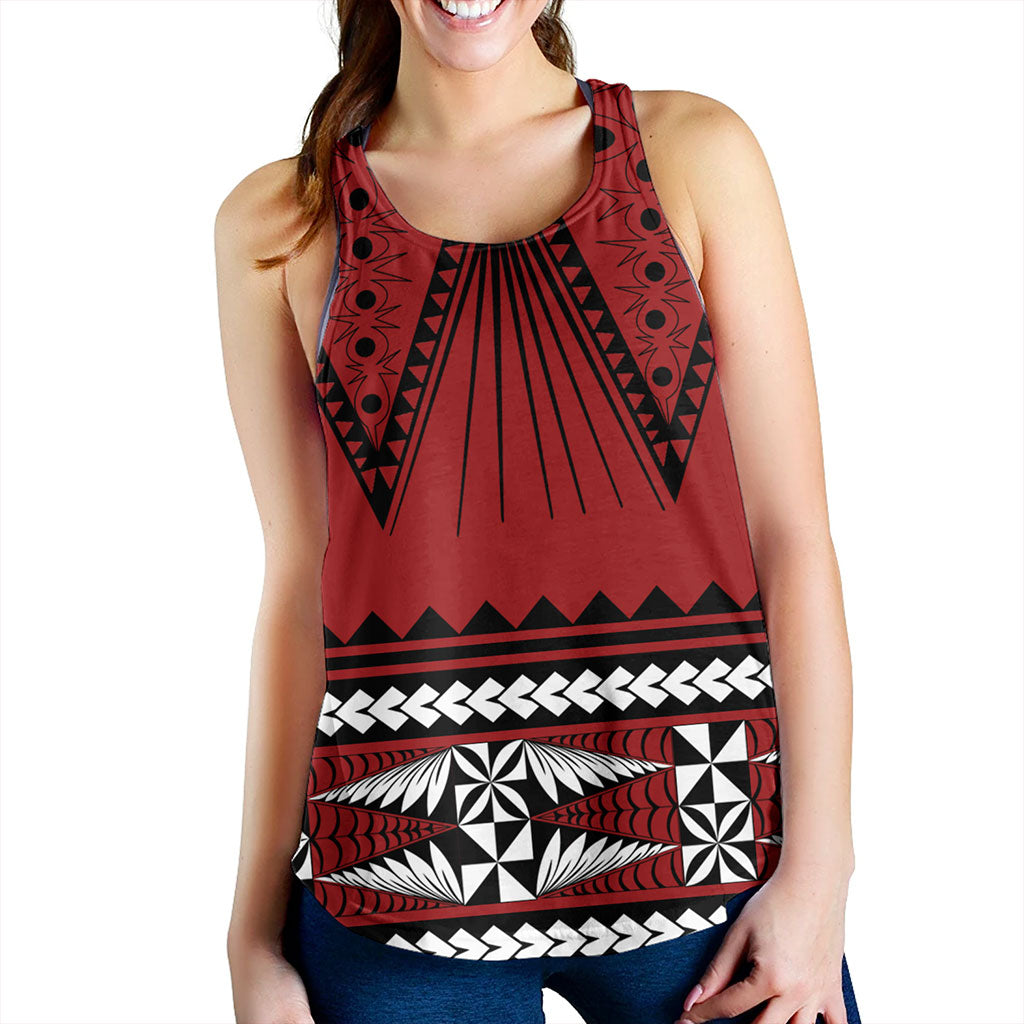 Tonga Women Tank Polynesia Island Ngatu Pattern Style