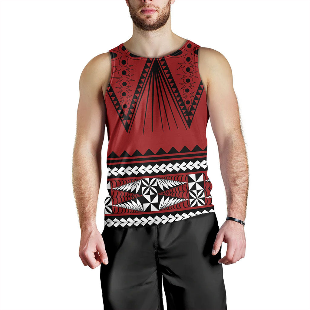 Tonga Tank Top Polynesia Island Ngatu Pattern Style