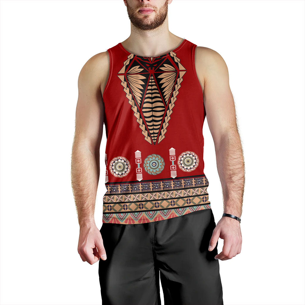 Tonga Tank Top Ngatu Design Fabric