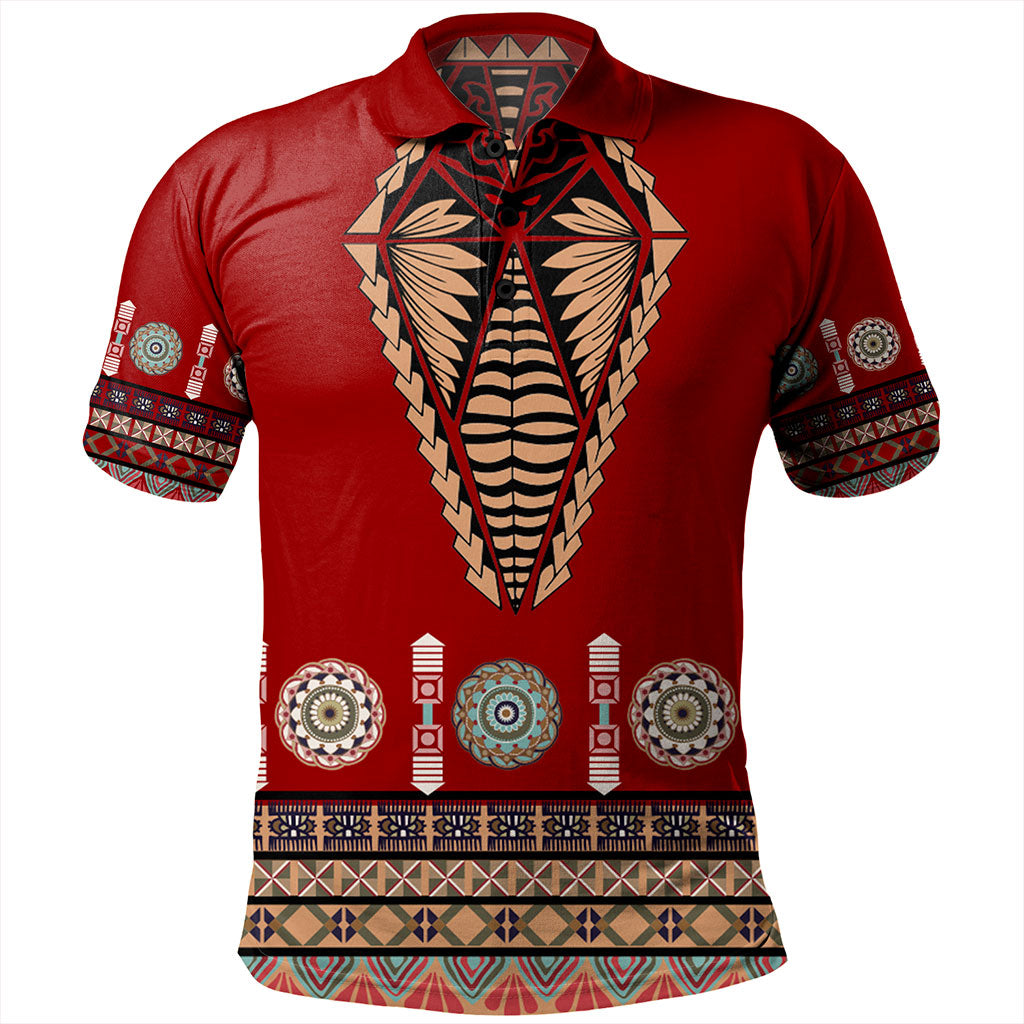 Tonga Polo Shirt Ngatu Design Fabric