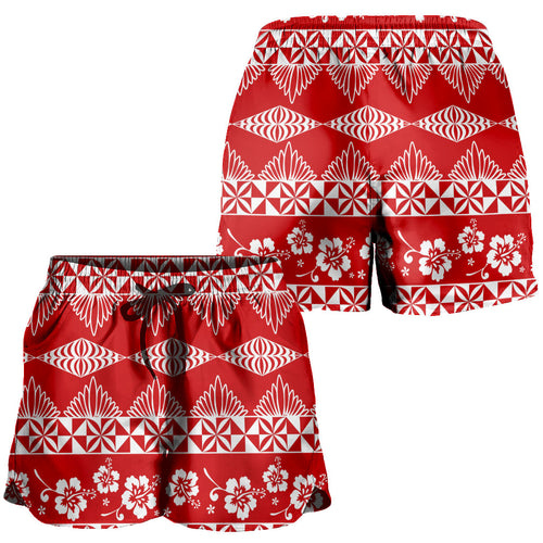 Tonga Women Shorts Ngatu Tropical Hibiscus