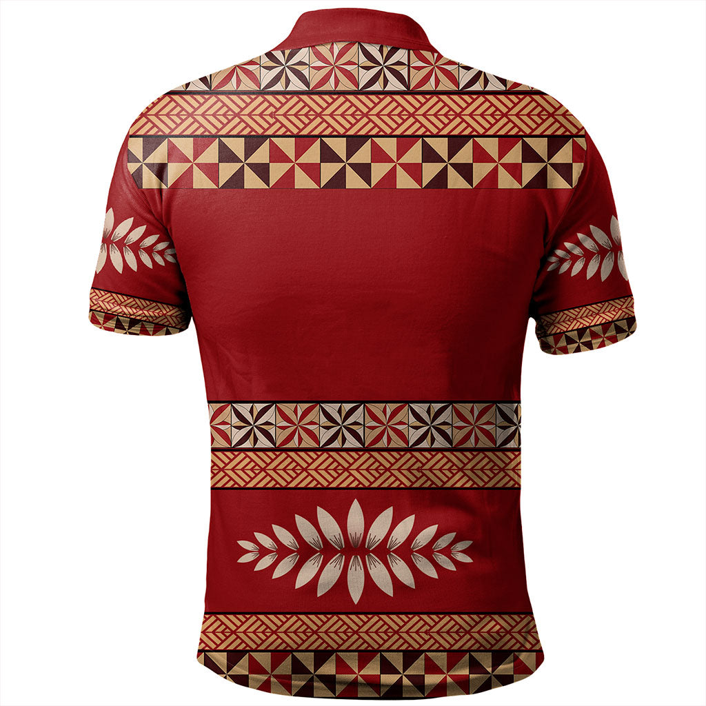 Tonga Polo Shirt Ngatu Design Pattern