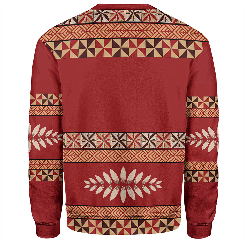 Tonga Sweatshirt Ngatu Design Pattern