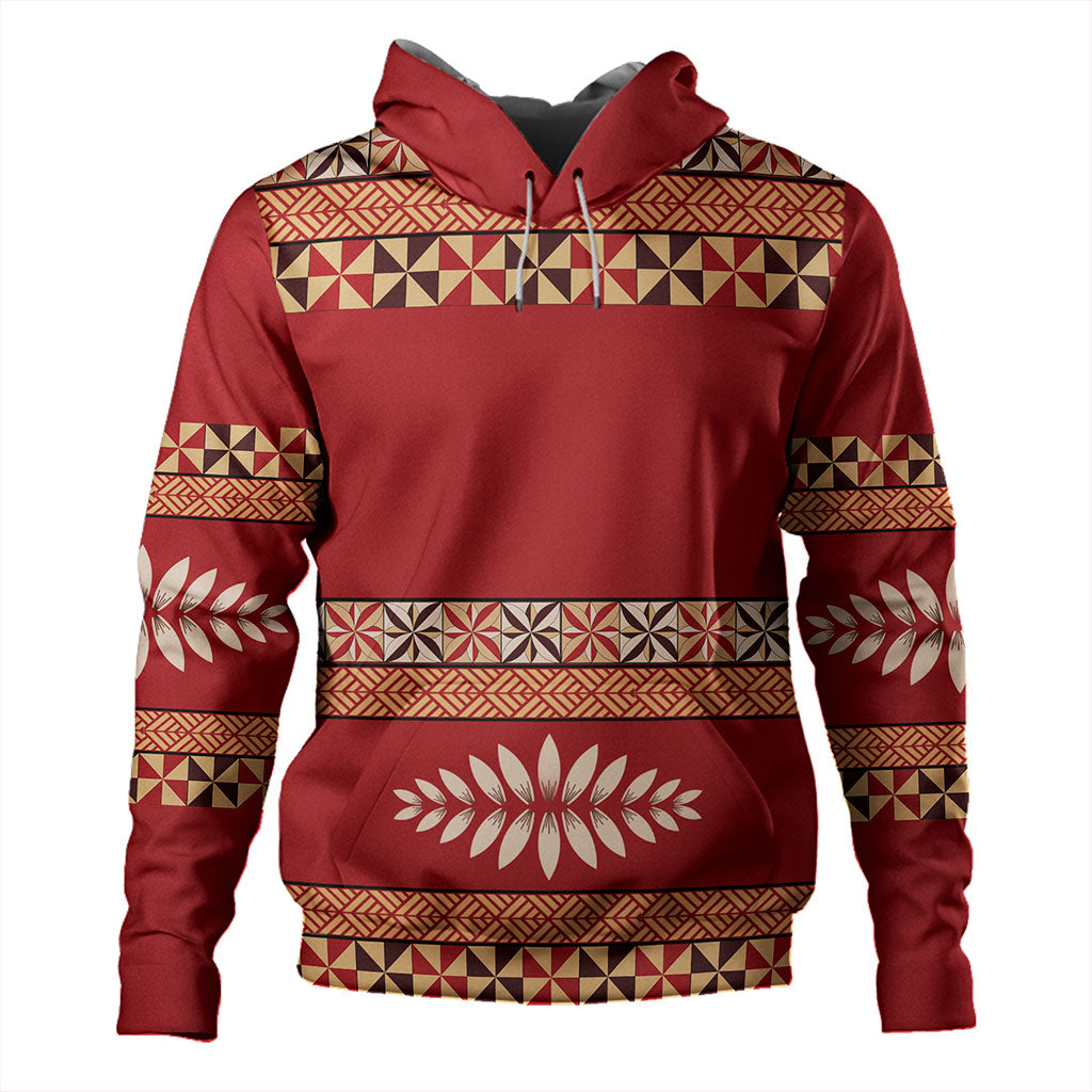 Tonga Hoodie Ngatu Design Pattern