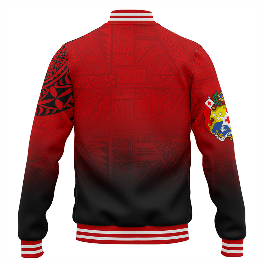 Tonga Baseball Jacket Tattoo Ngatu Coat Of Arms Tribal