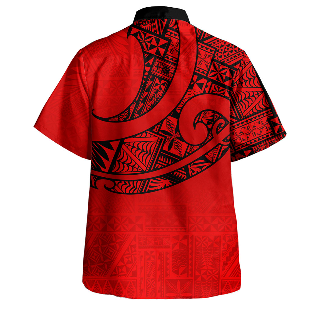 Tonga Hawaiian Shirt Custom Ngatu Tribal Tattoo Style