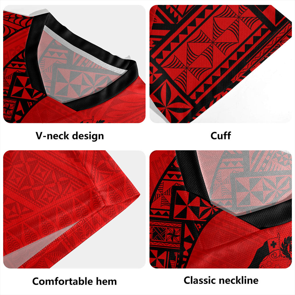 Tonga Rugby Jersey Custom Ngatu Tribal Tattoo Style