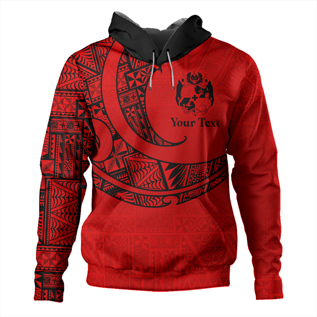 Tonga Hoodie Custom Ngatu Tribal Tattoo Style