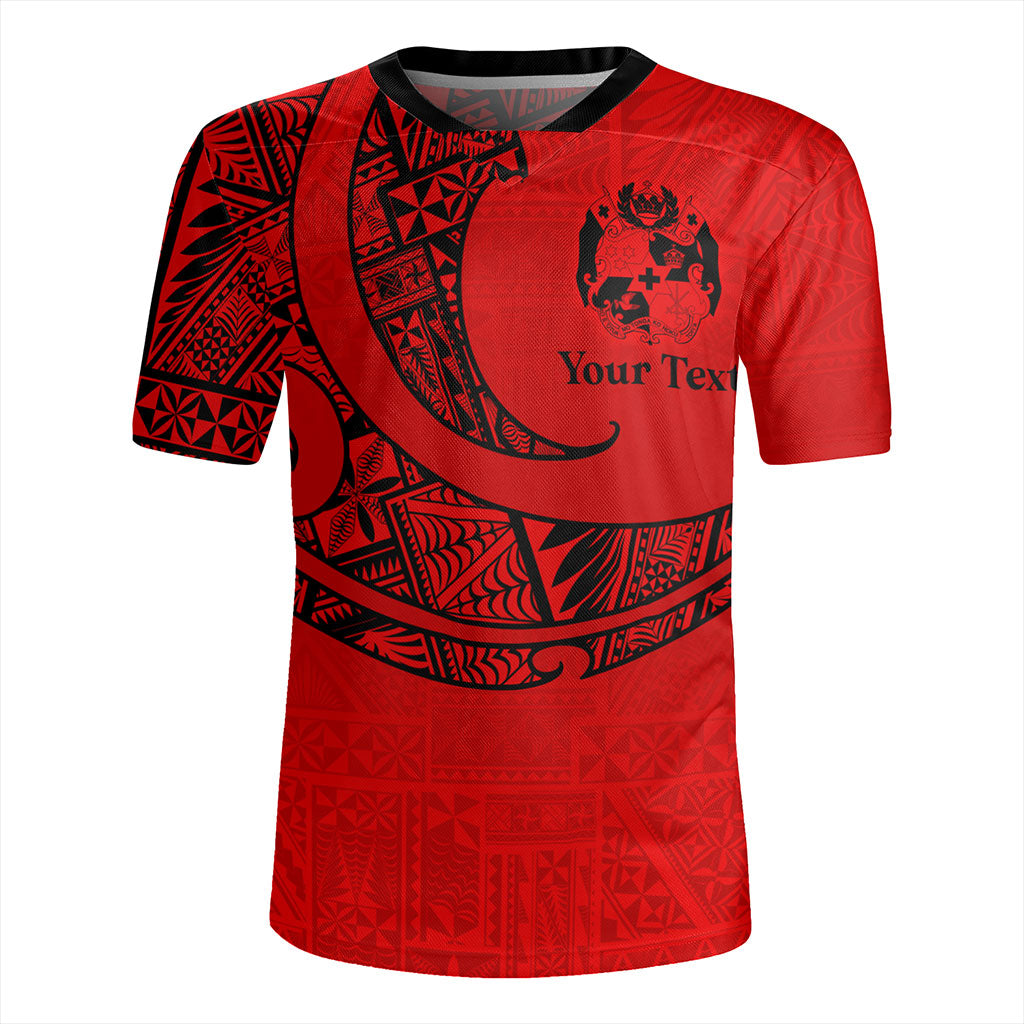 Tonga Rugby Jersey Custom Ngatu Tribal Tattoo Style