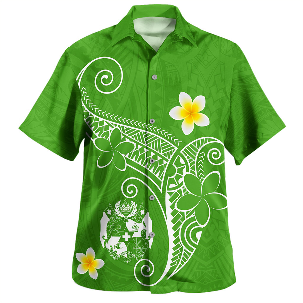Tonga Hawaiian Shirt Polynesia Floral Tribal
