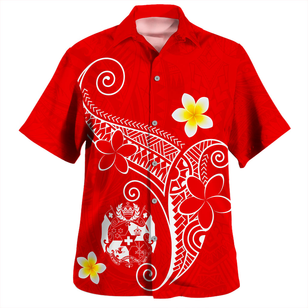 Tonga Hawaiian Shirt Polynesia Floral Tribal Ver.1