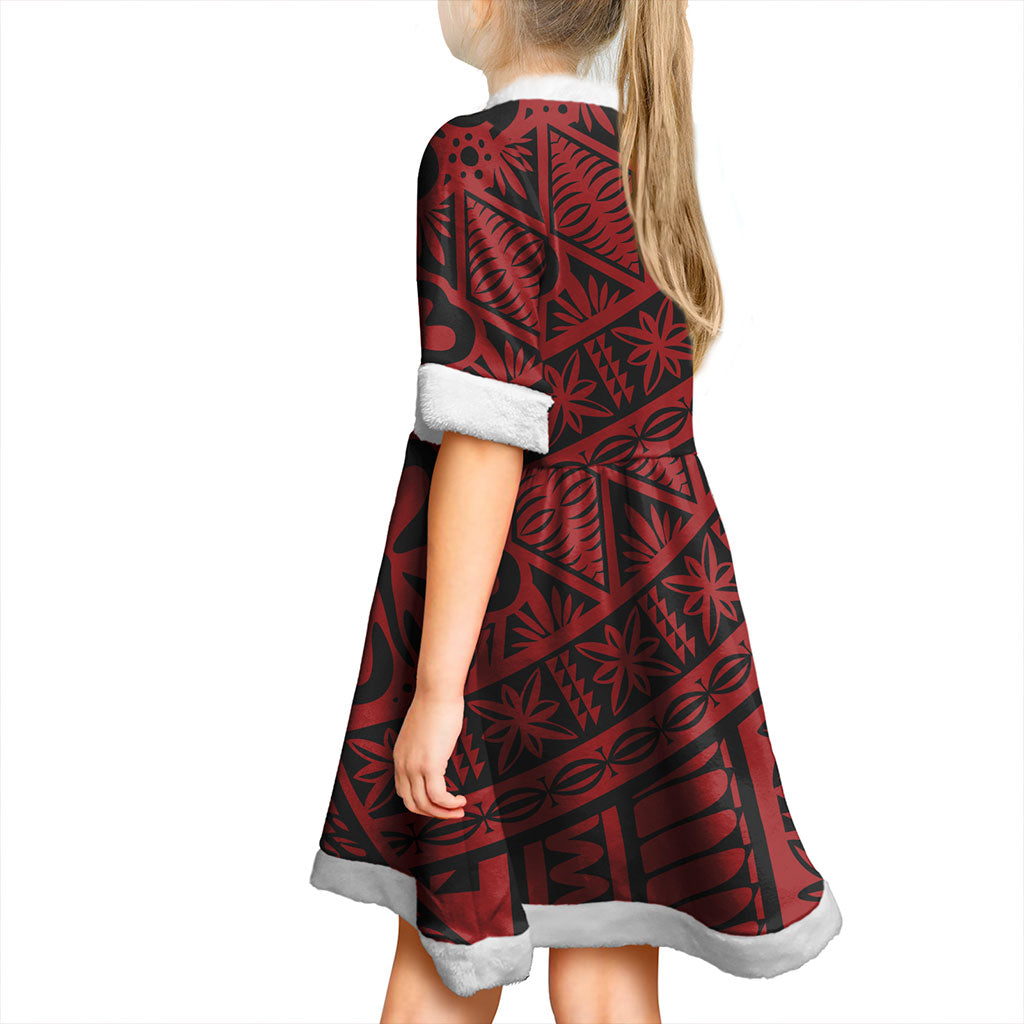 Tonga Women and Kid Christmas Dress Kupesi Ngatu
