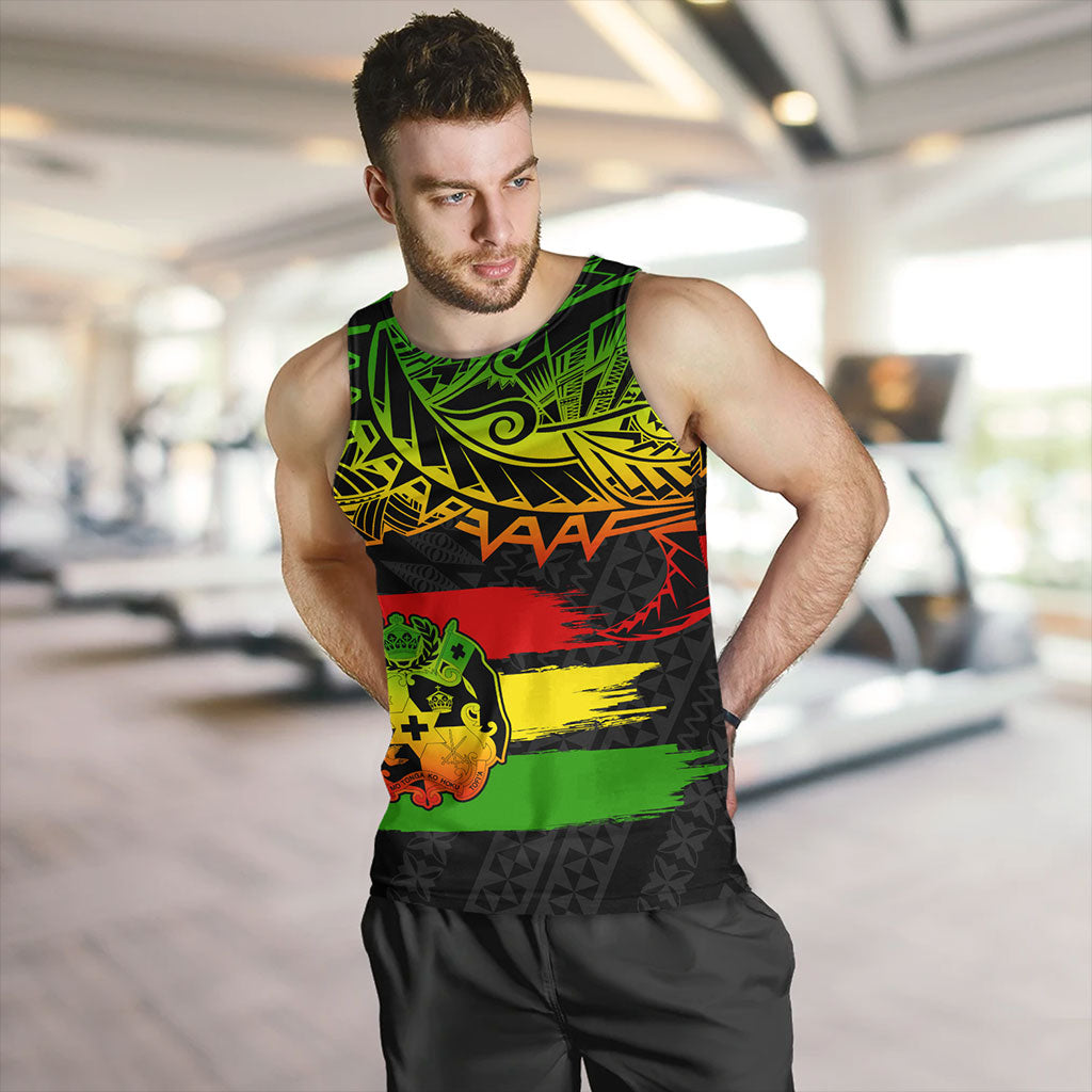 Tonga Tank Top Tribal Polynesian Grunge Reggae