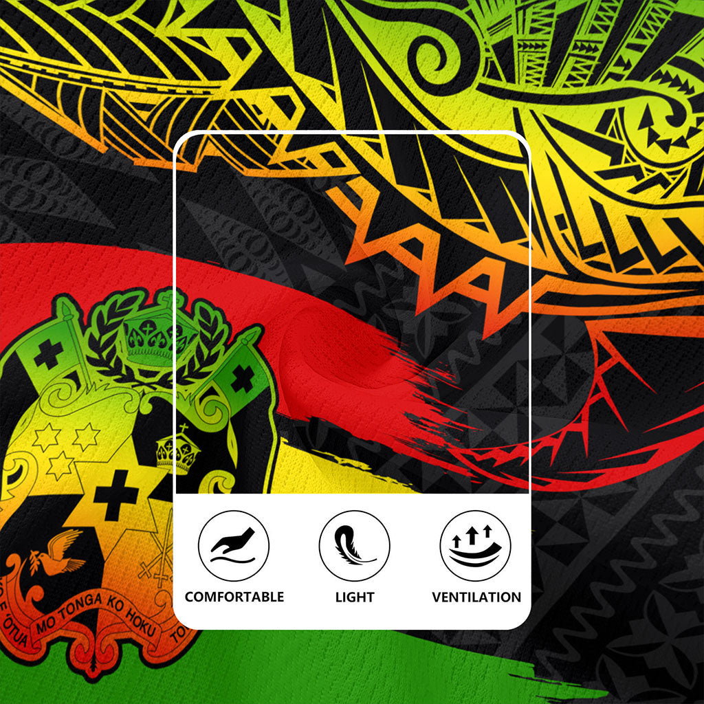 Tonga Rugby Jersey Tribal Polynesian Grunge Reggae