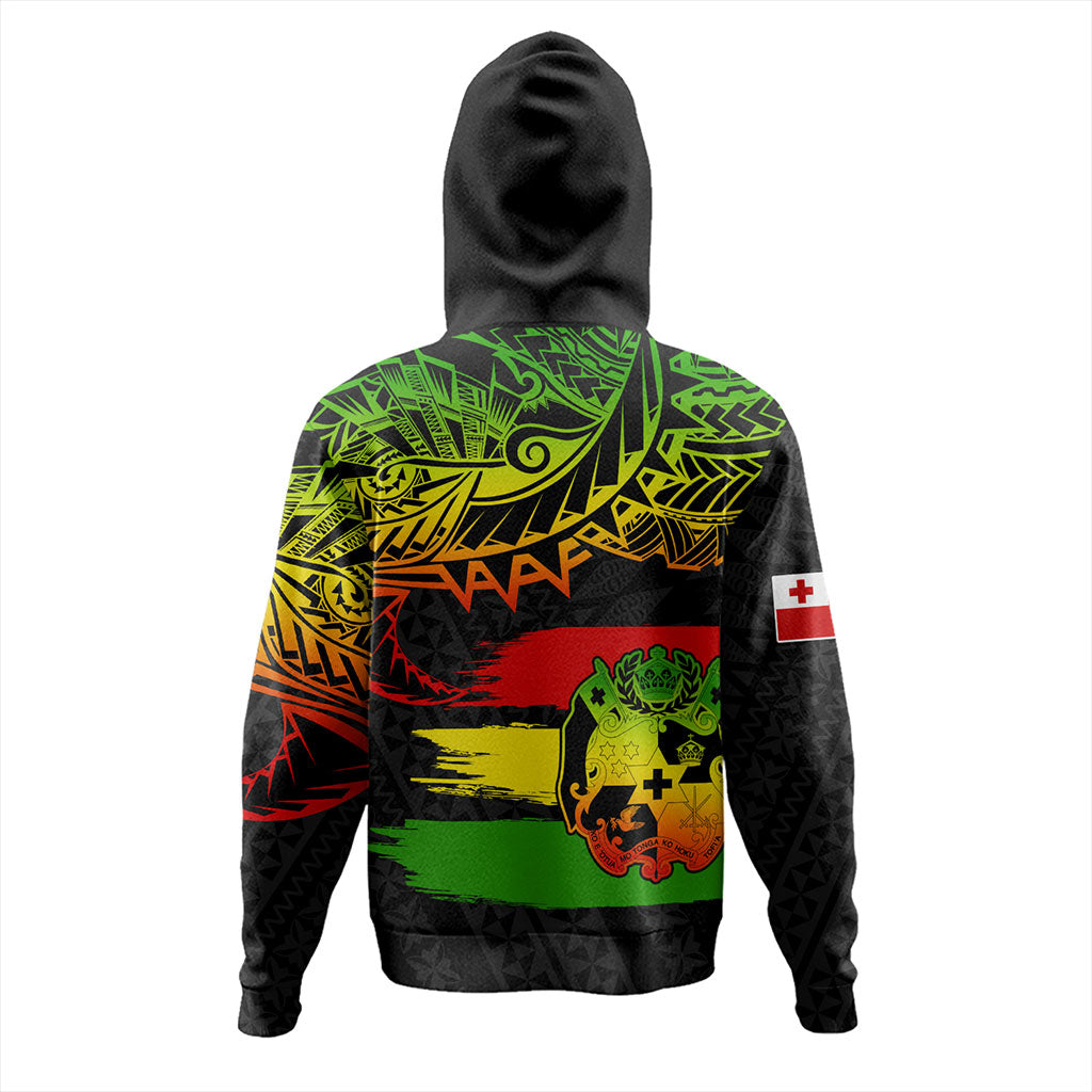 Tonga Hoodie Tribal Polynesian Grunge Reggae