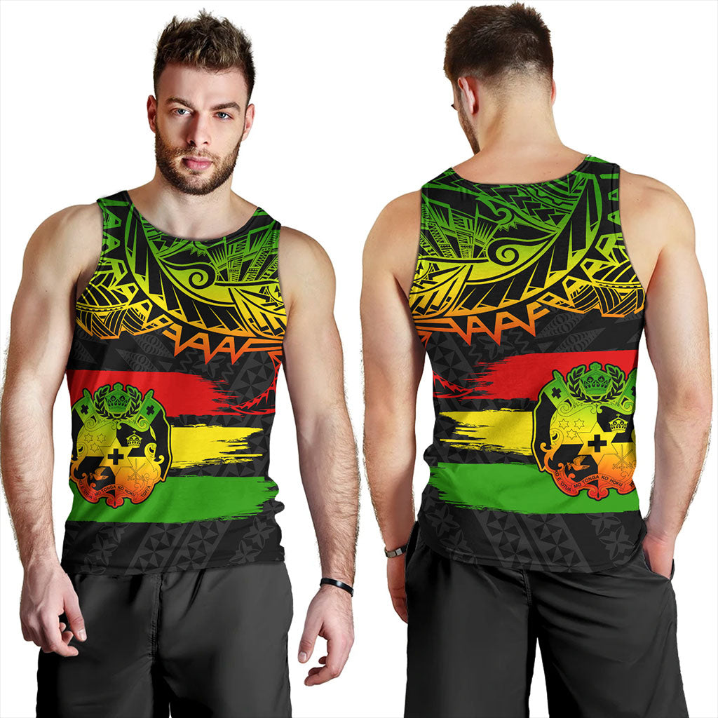 Tonga Tank Top Tribal Polynesian Grunge Reggae