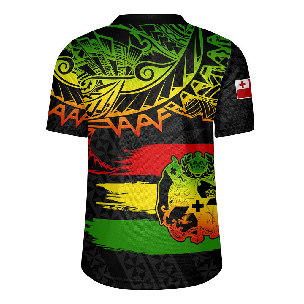 Tonga Rugby Jersey Tribal Polynesian Grunge Reggae