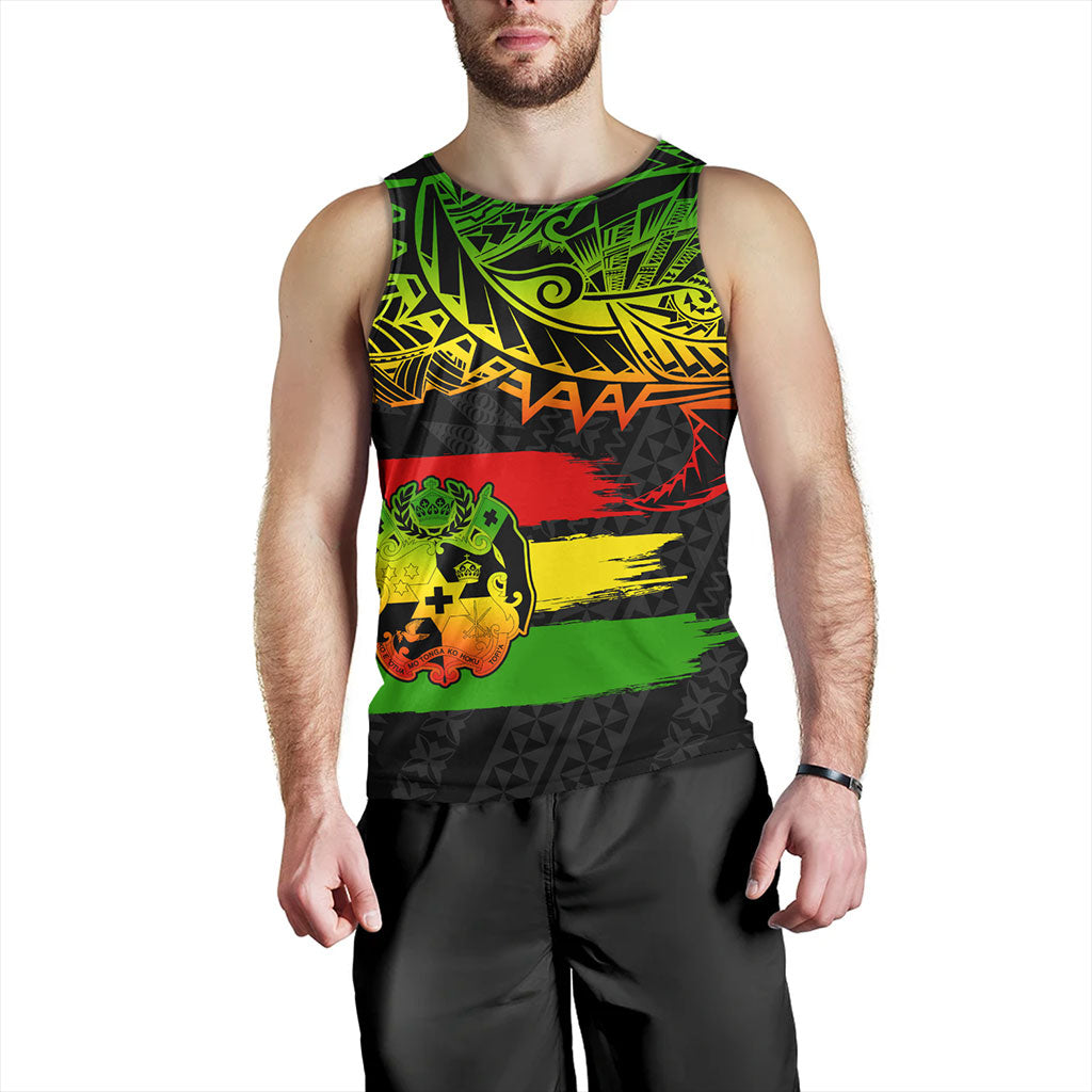 Tonga Tank Top Tribal Polynesian Grunge Reggae