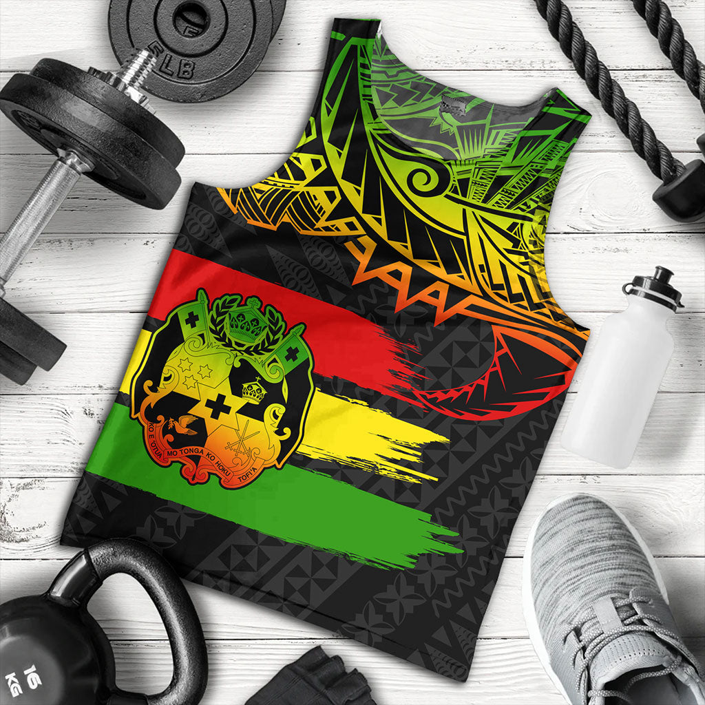 Tonga Tank Top Tribal Polynesian Grunge Reggae