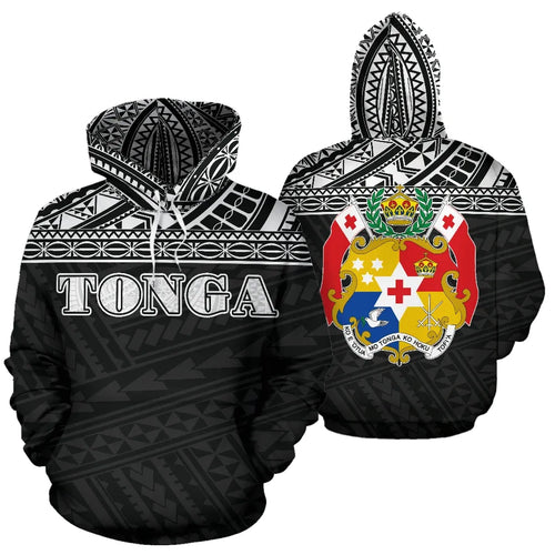 Tonga All Over Hoodie - Polynesian Black Version