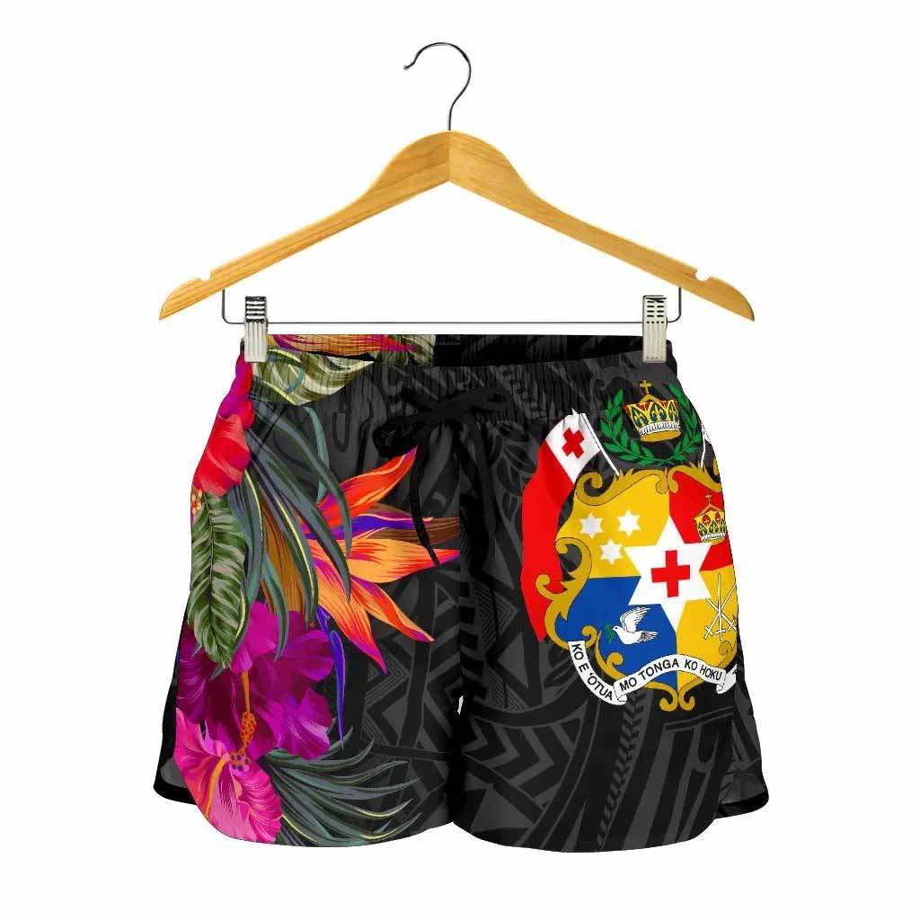 Tonga All Over Print Women Shorts - Polynesian Hibiscus Pattern