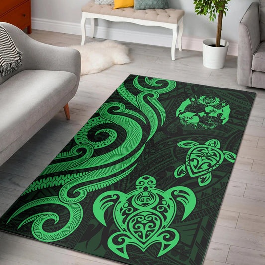 Tonga Area Rug - Green Tentacle Turtle