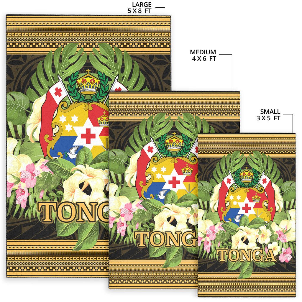 Tonga Area Rug - Polynesian Gold Patterns Collection