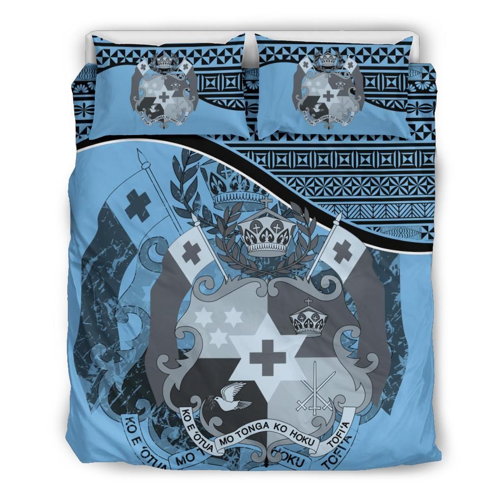 Tonga Duvet Cover Set - Tonga Coat Of Arms Blue
