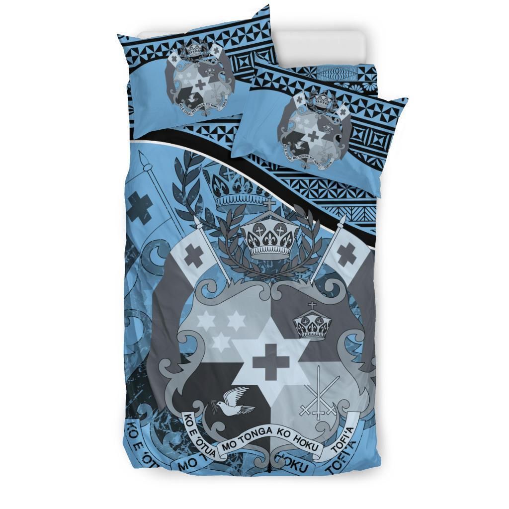 Tonga Duvet Cover Set - Tonga Coat Of Arms Blue