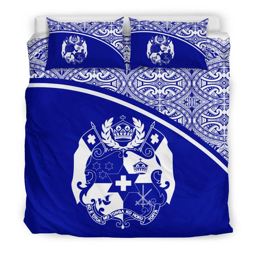 Tonga Duvet Cover Set - Blue Curve Style