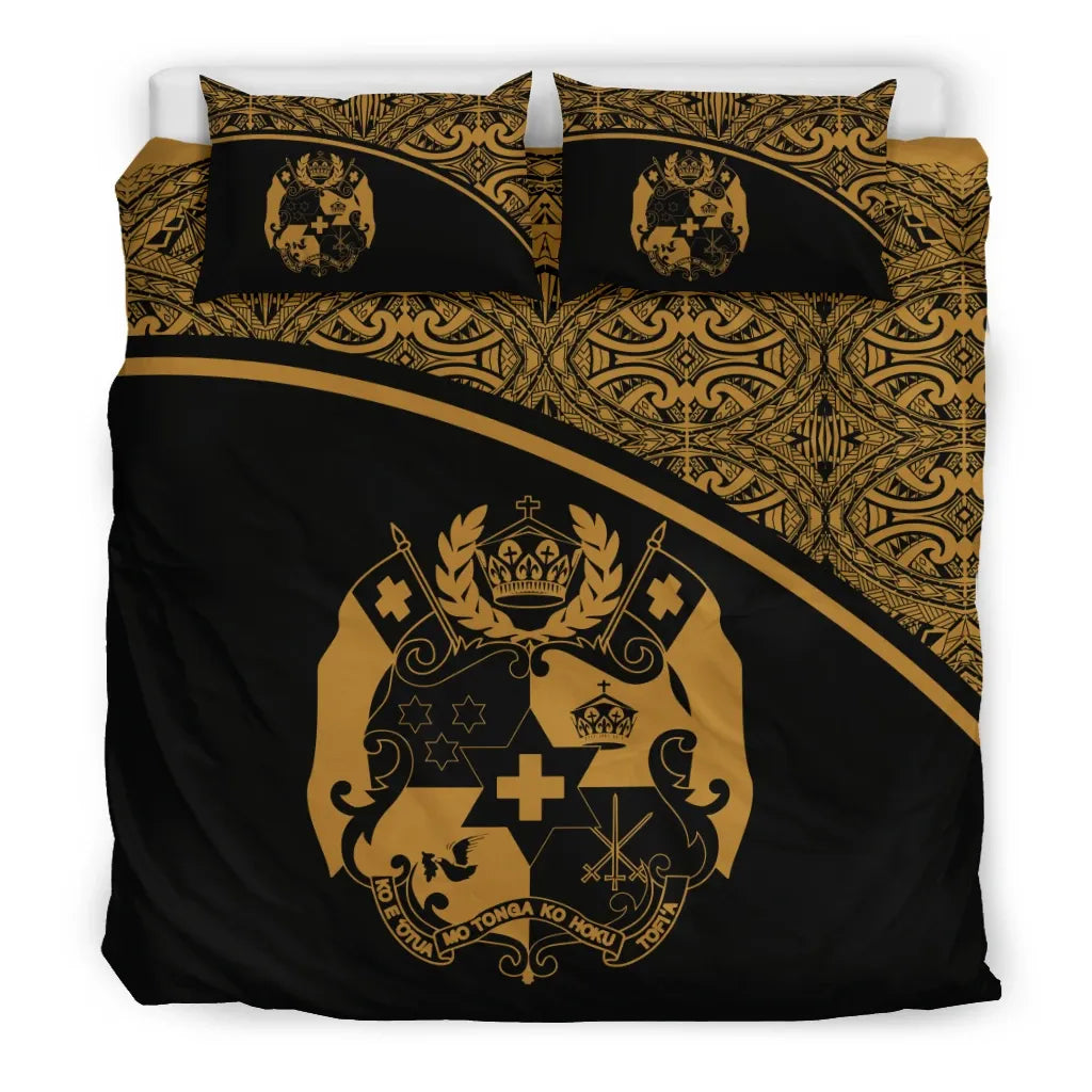 Tonga Duvet Cover Set - Gold Curve Style