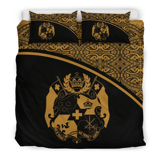 Tonga Duvet Cover Set - Gold Curve Style