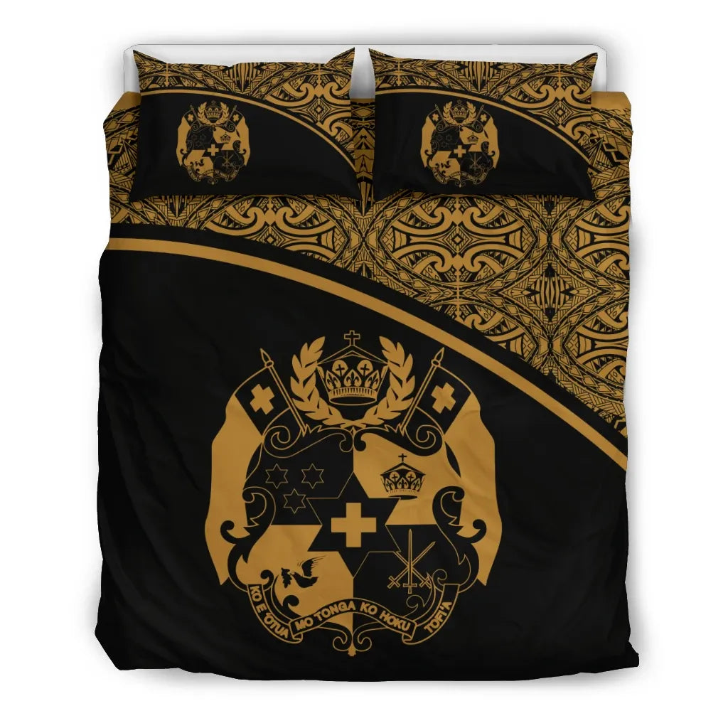 Tonga Duvet Cover Set - Gold Curve Style