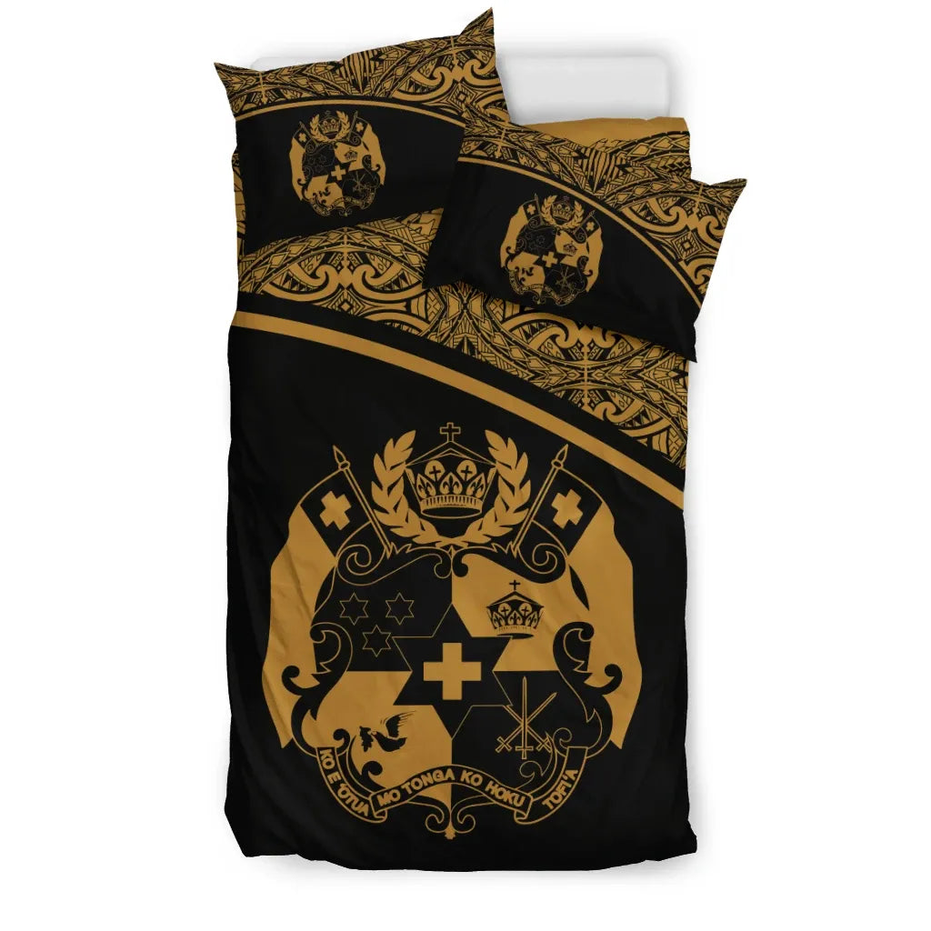 Tonga Duvet Cover Set - Gold Curve Style