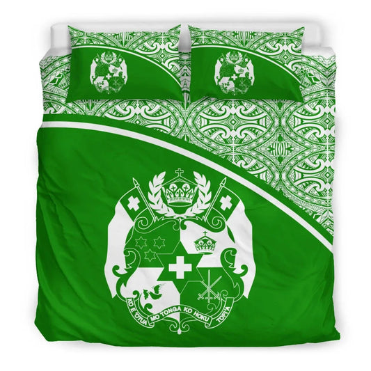 Tonga Duvet Cover Set - Green Curve Style