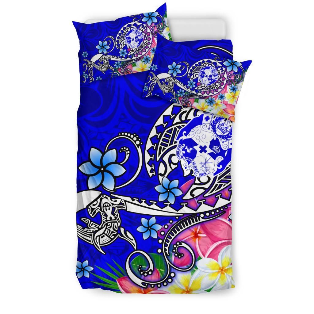 Tonga Bedding Set - Turtle Plumeria (Blue)