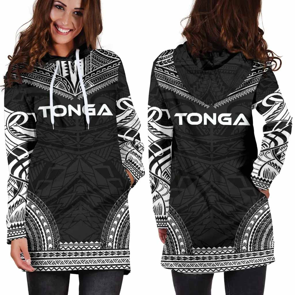 Tonga Female Hoodie Dress - Polynesian Black Chief